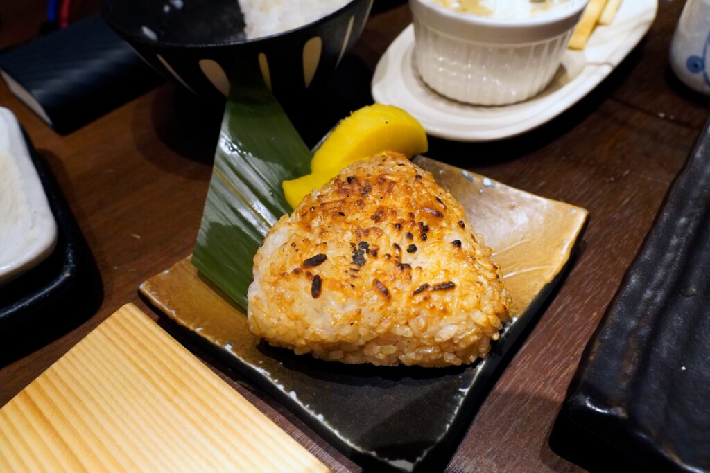 grilled onigiri from Fukumimi Hanare